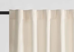 Adalee Velvet Curtain Panel 96" Ivory
