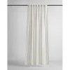 Aelene Striped Curtain Panel 96" Ivory/Black