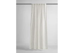 Aelene Striped Curtain Panel 96" Ivory/Black