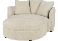 Alma Chair and Ottoman Set -Cali Taupe