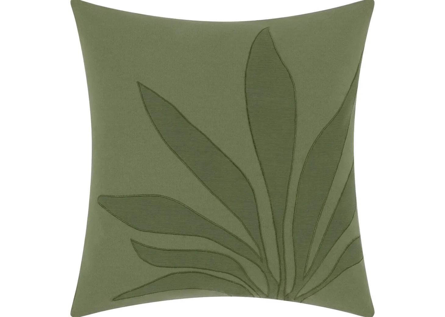 Ambrose Cotton Leaf Pillow 20x20 Green