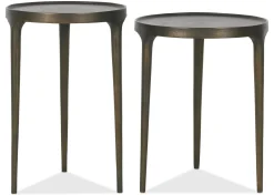 Bautista Recycled Metal Accent Table 16" -Bronze