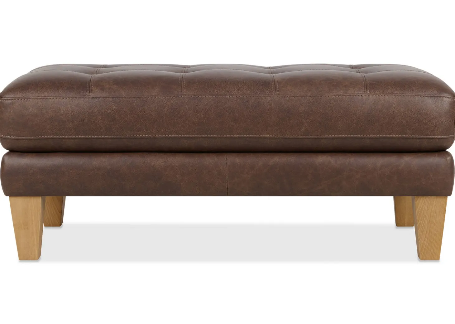 Carson Leather Ottoman