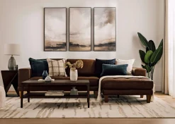 Carson Leather Sofa Chaise