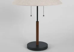 Cayley Table Lamp Walnut/Black