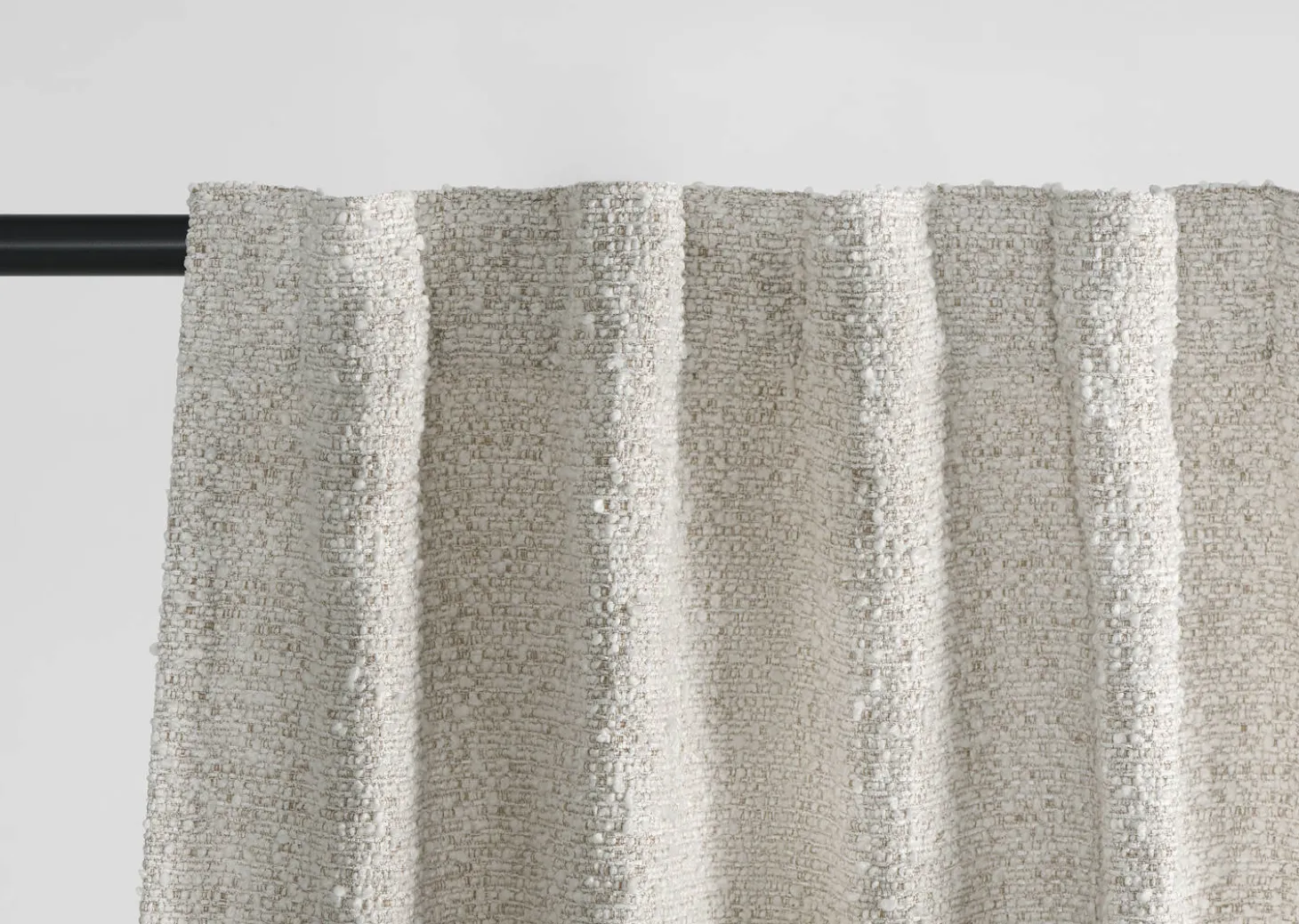 Cedric Curtain Panel 96" Ivory/Ash