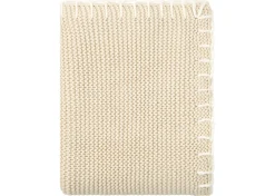 Chelsie Throw Sand/White