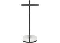 Chet Recycled Metal Accent Table -Ebony