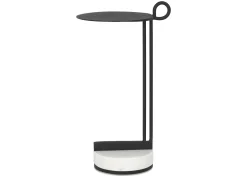 Chet Recycled Metal Accent Table -Ebony