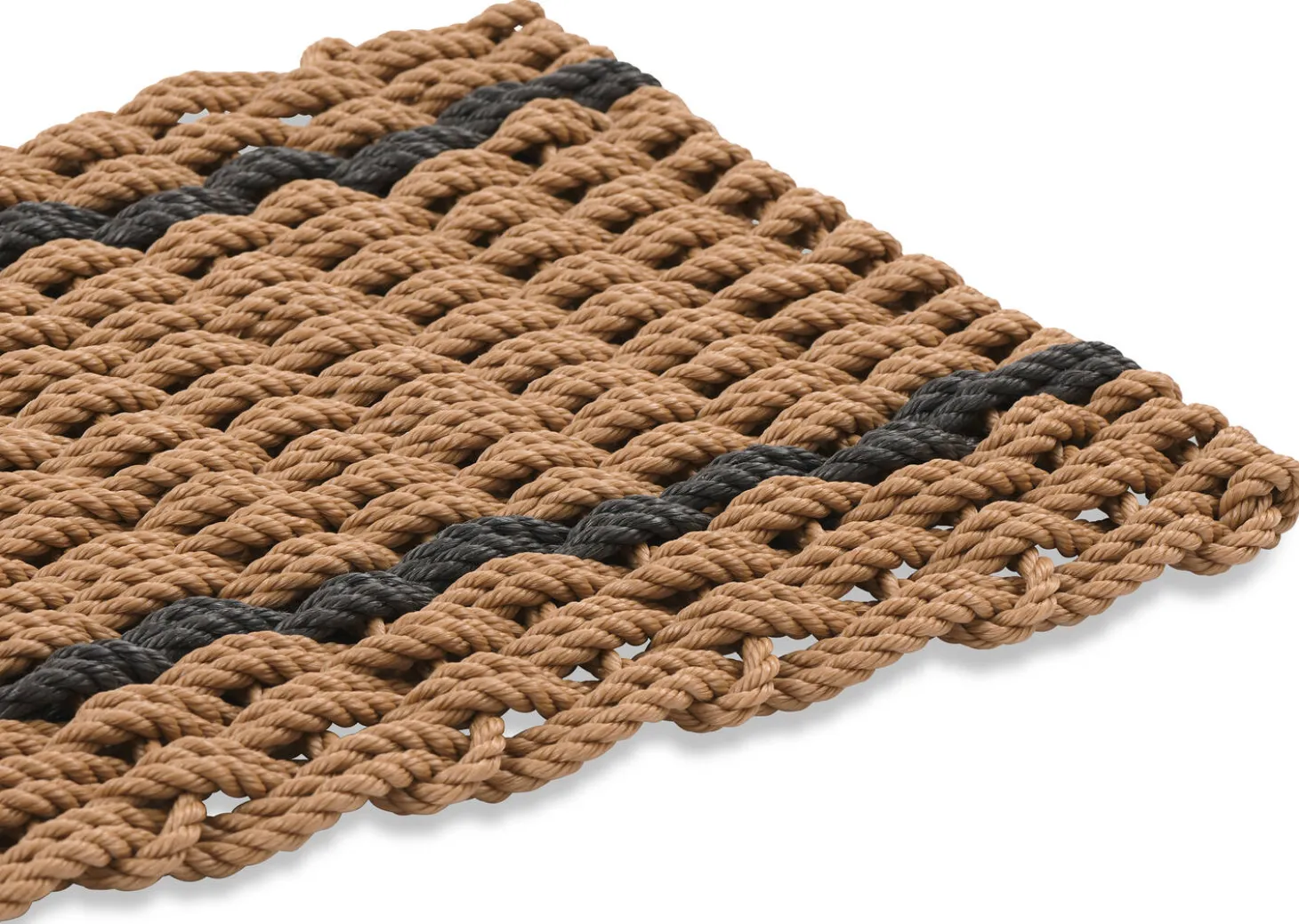Coastal Stripe Rope Doormat Nat/Grey