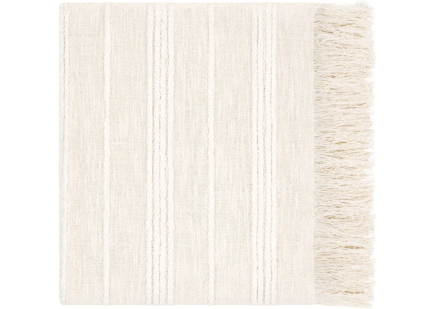 Cyrus Cotton Throw Ivory