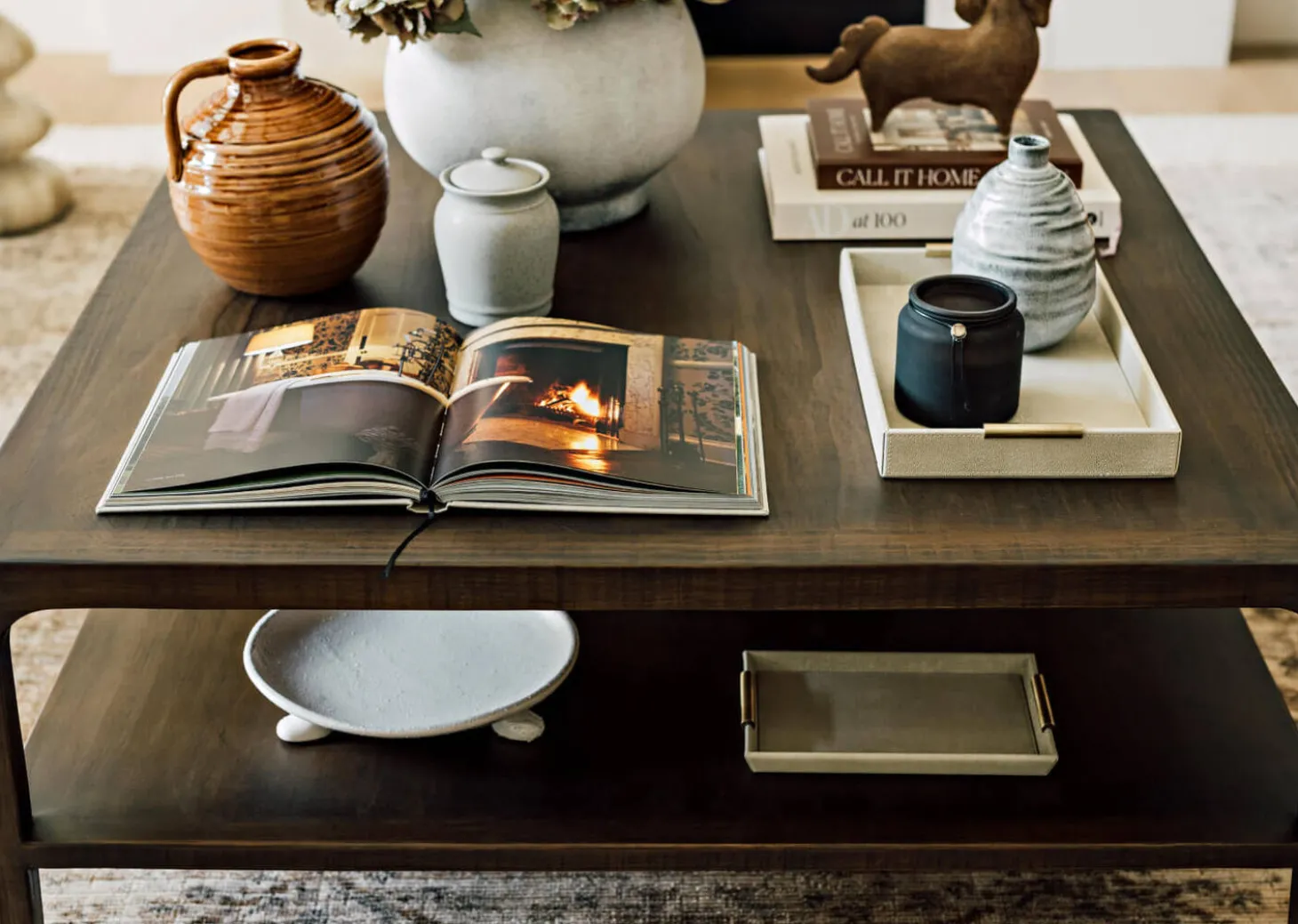 Dundas Reclaimed Wood Square Coffee Table -Hughes Umber