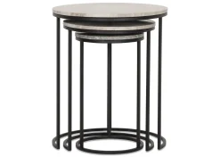 Gael Recycled Metal Nesting Table Set