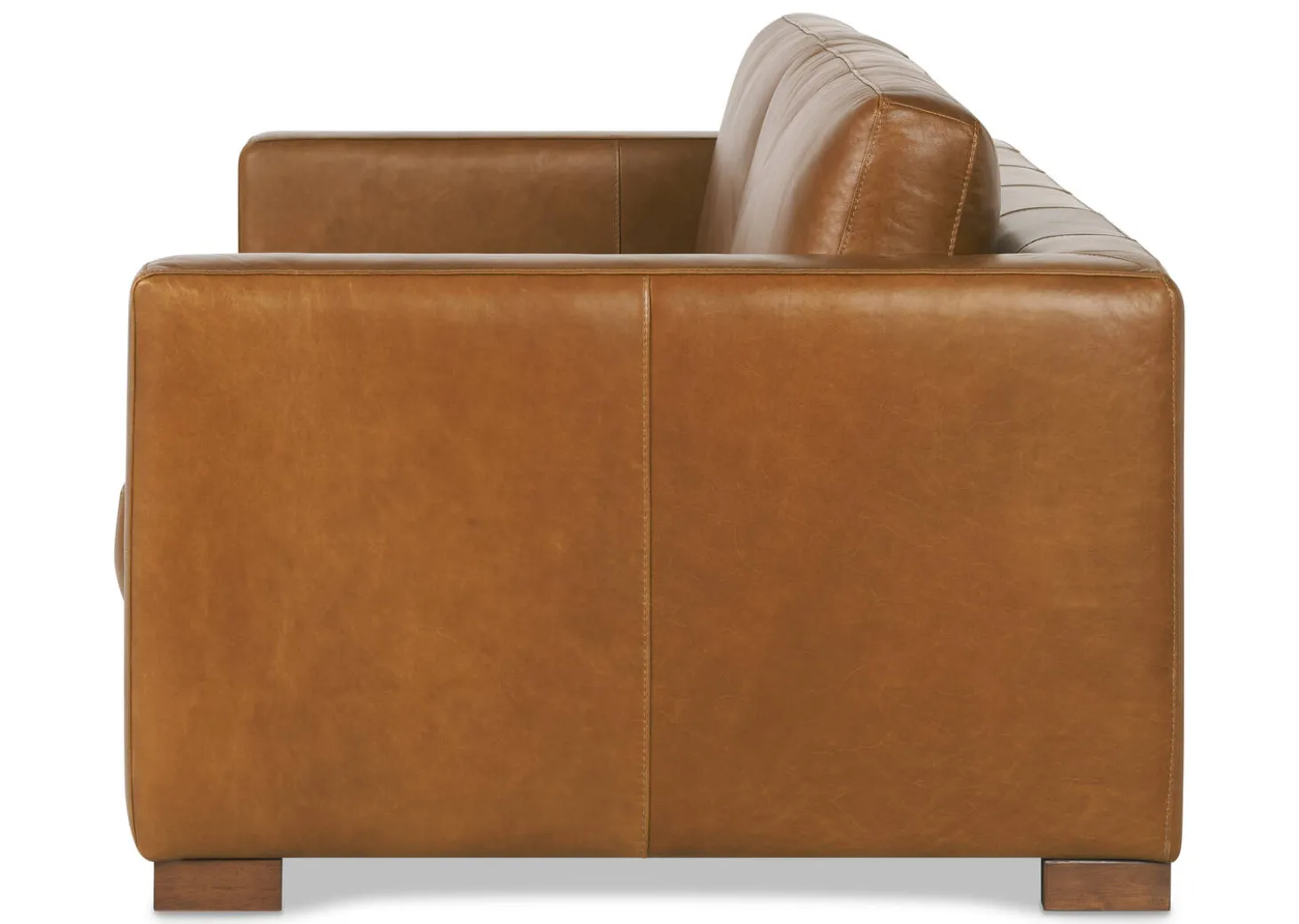 Gaetano Leather Sofa -Saddle Tan