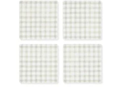 Gingham Coaster Set
