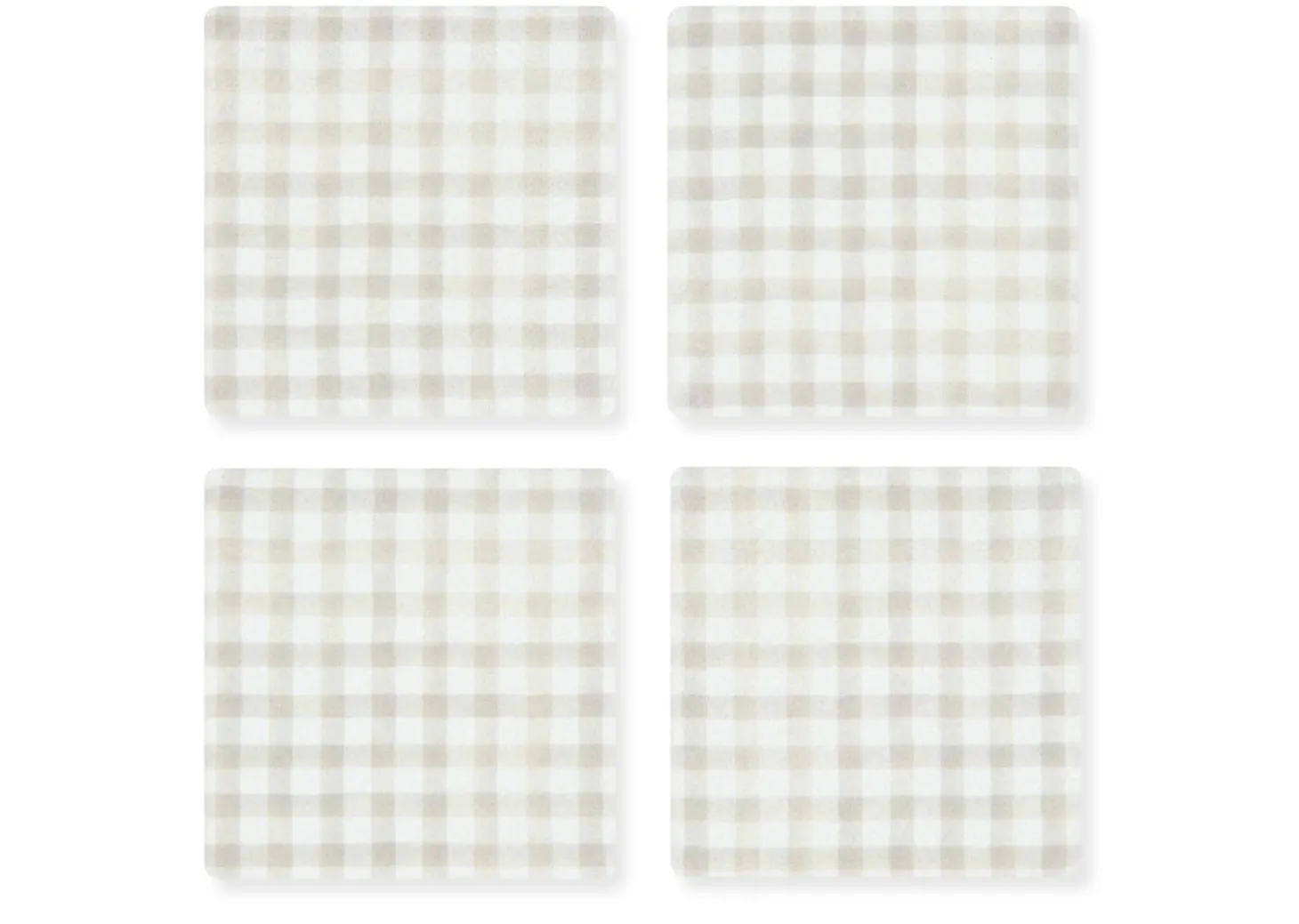 Gingham Coaster Set