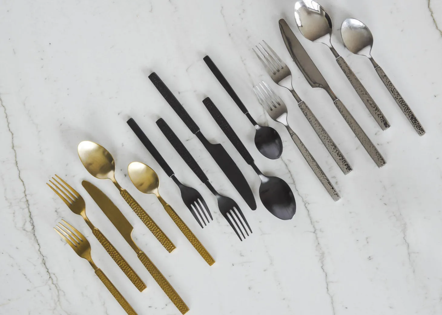 Hammered 5-Piece Cutlery Set