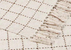 Hendricks Cotton Check Throw Nat/Cara
