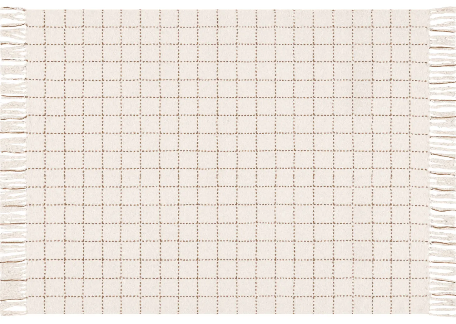 Hendricks Cotton Check Throw Nat/Cara