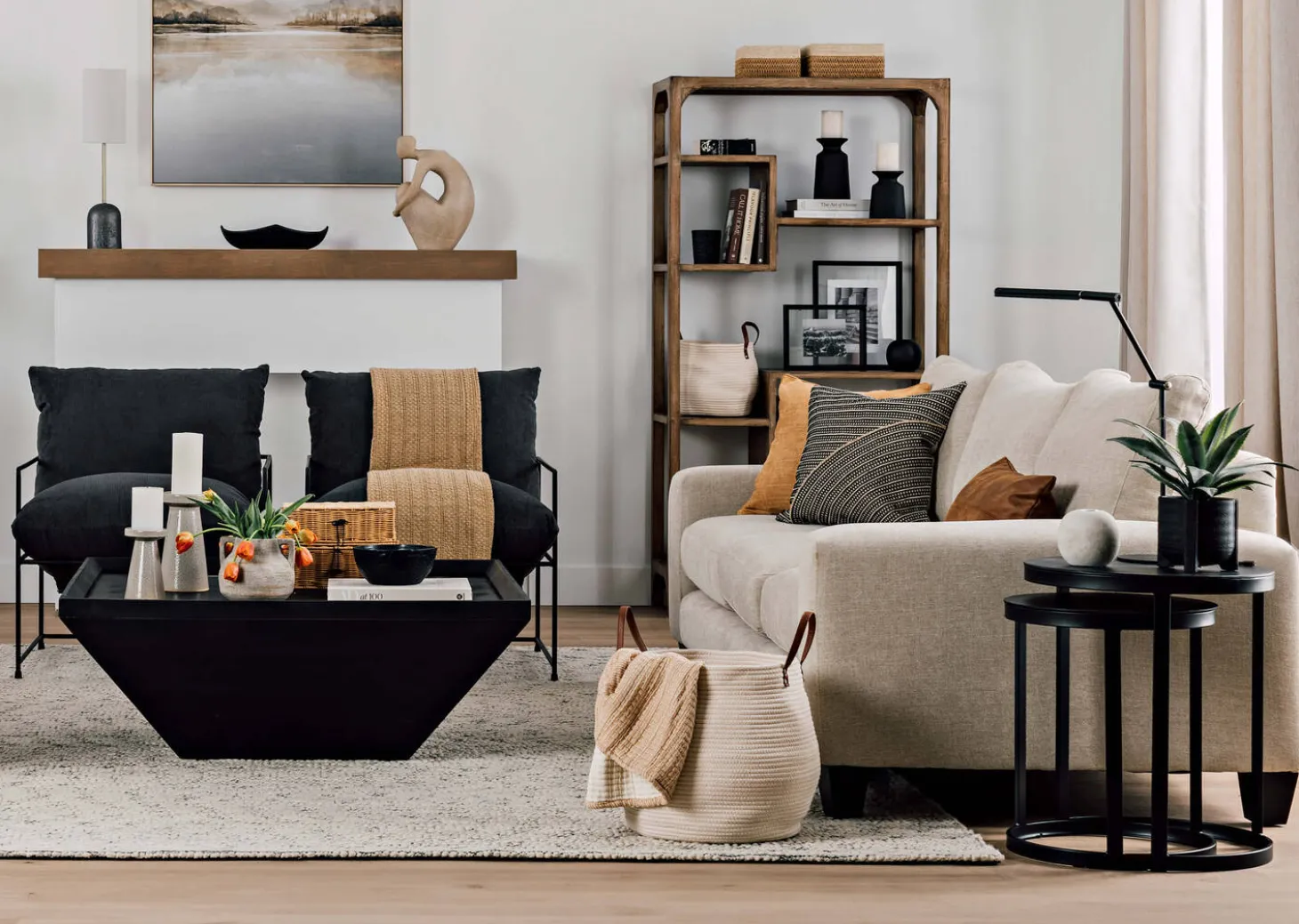 Irwin Recycled Metal Nesting Side Table Set