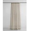 Ivan Striped Sheer Curtain Panel 96" Mushroom