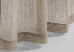 Ivan Striped Sheer Curtain Panel 96" Mushroom