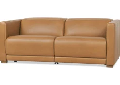 Jaxon Leather Reclining Sofa -Zen Toffee