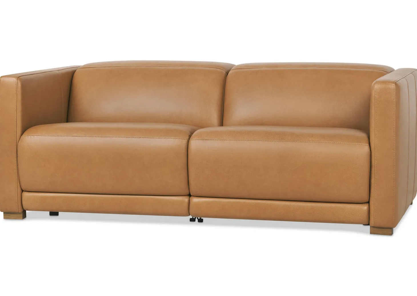Jaxon Leather Reclining Sofa -Zen Toffee