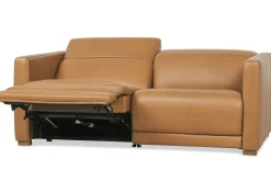 Jaxon Leather Reclining Sofa -Zen Toffee