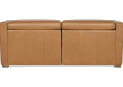 Jaxon Leather Reclining Sofa -Zen Toffee