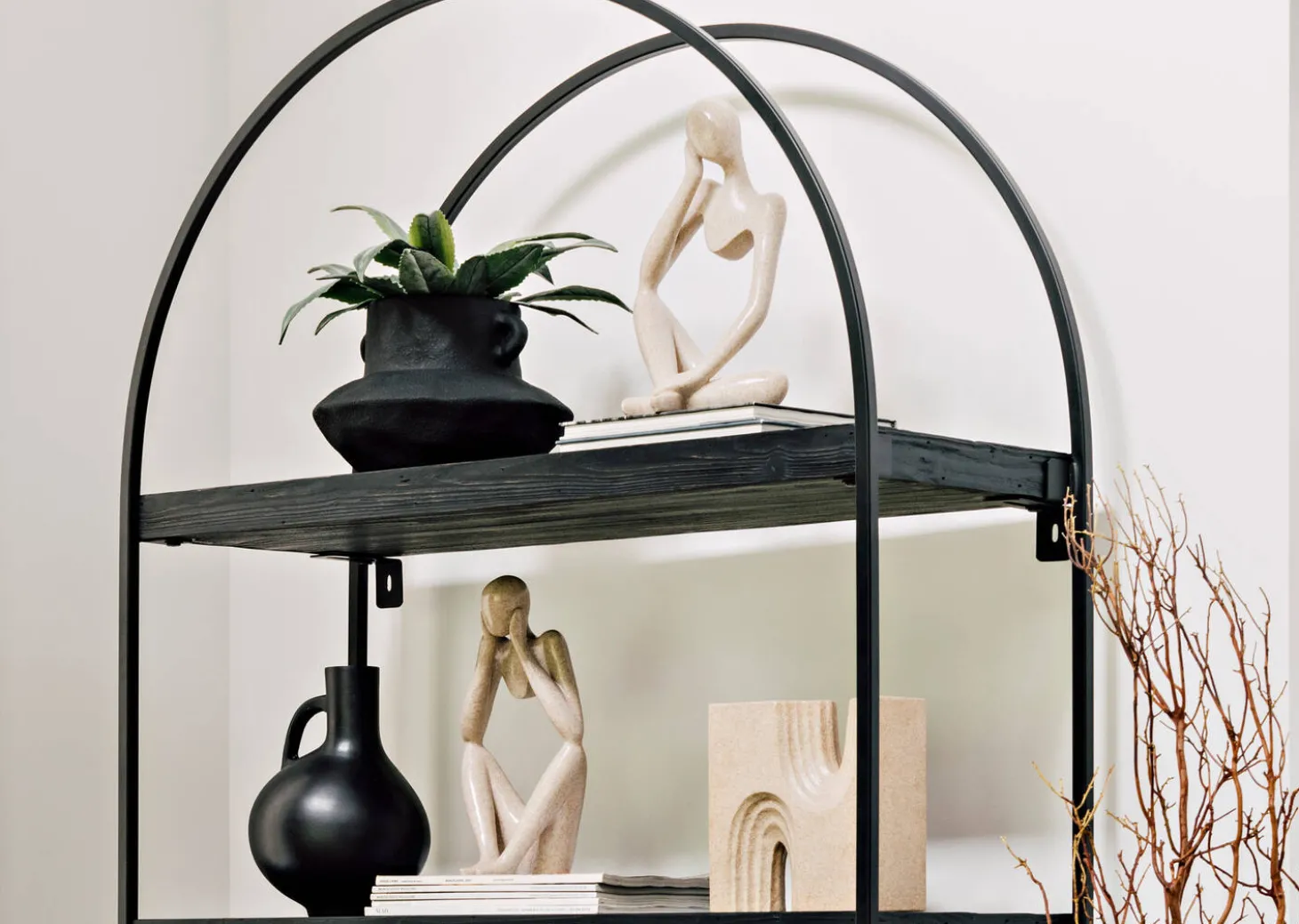 Kamari Reclaimed Wood Bookshelf -Virtuo Caviar