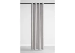 Kendra Curtain Panel 96" Grey/Black Grommet