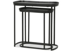 Lisboa Recycled Metal Nesting Table Set -Bronze
