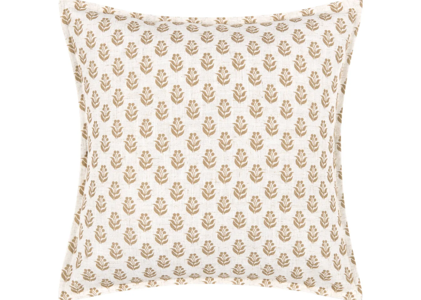 Lizette Printed Pillow 20x20 Iv/Tan