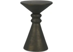 Marsala Recycled Metal Accent Table -Bronze