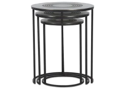 Modello Recycled Metal Nesting Table Set -Charcoal