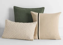 Monaro Cotton Pillow 14x24 Ivory/Black