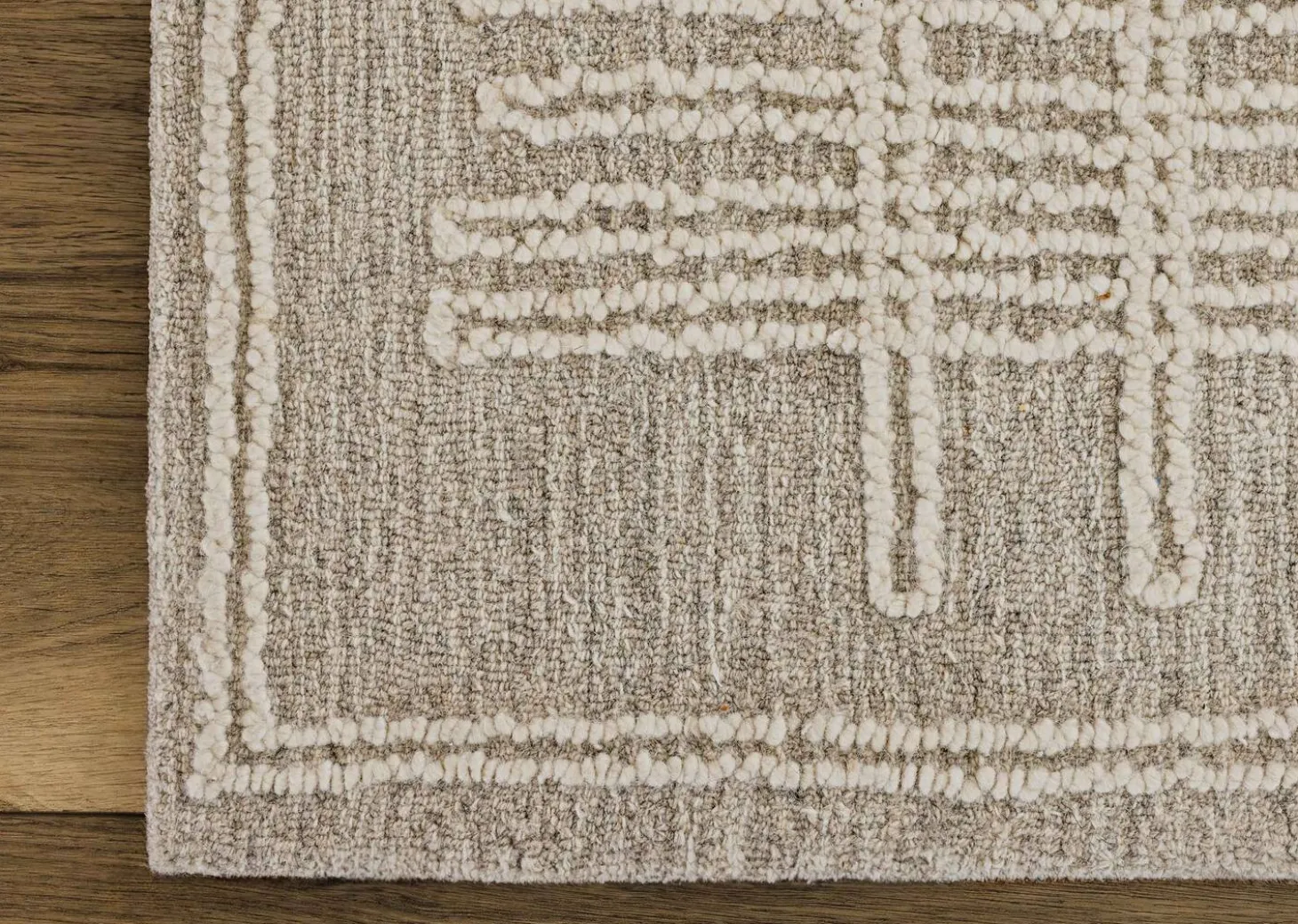 Nichols Wool Rug Grey/Ivory