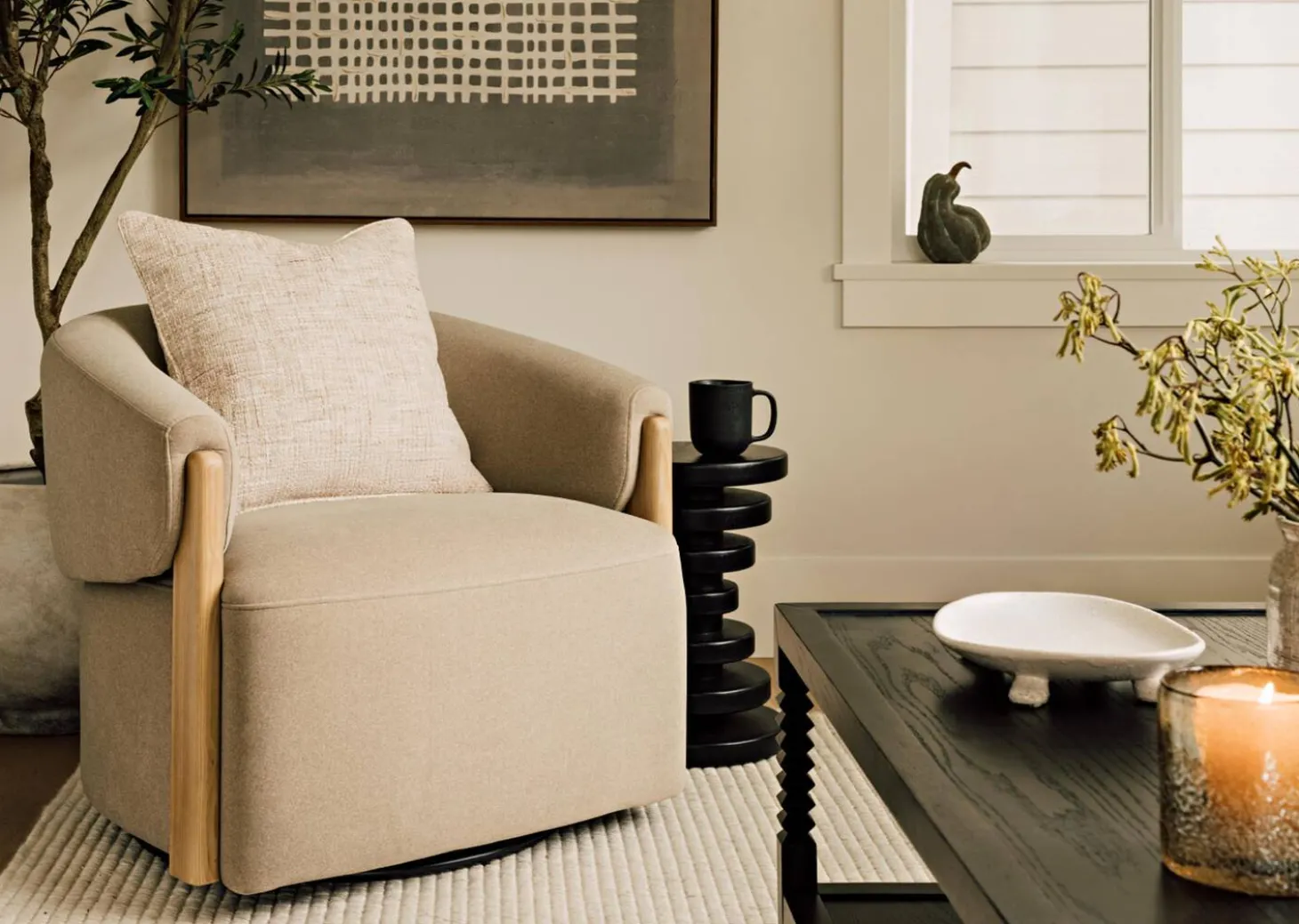 Rhodes Coffee Table -Abbey Pepper