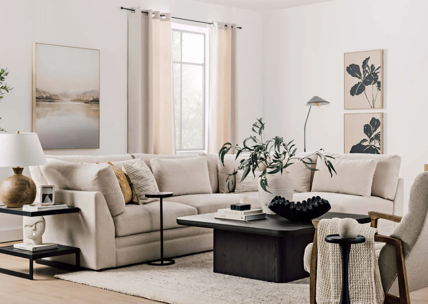 Rosamonde Square Coffee Table -Rhett Java