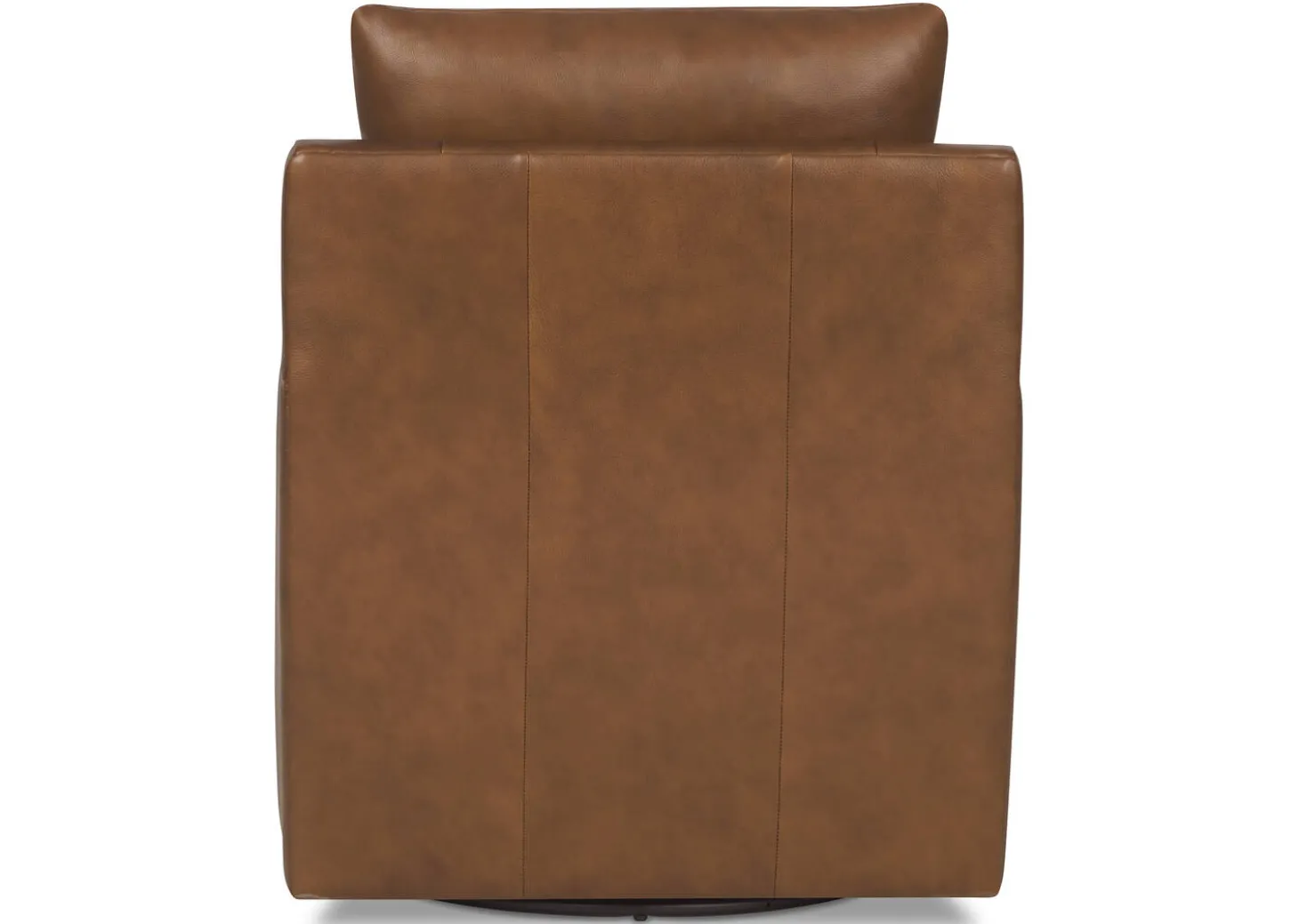 Sadie Leather Swivel Armchair -Arlo Rum