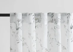 Sally Floral Sheer Curtain Panel 96" Ivory/Multi