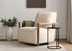 Simone Leather Swivel Chair