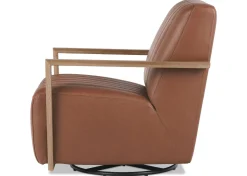 Simone Leather Swivel Chair