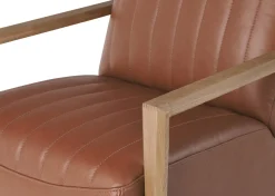 Simone Leather Swivel Chair
