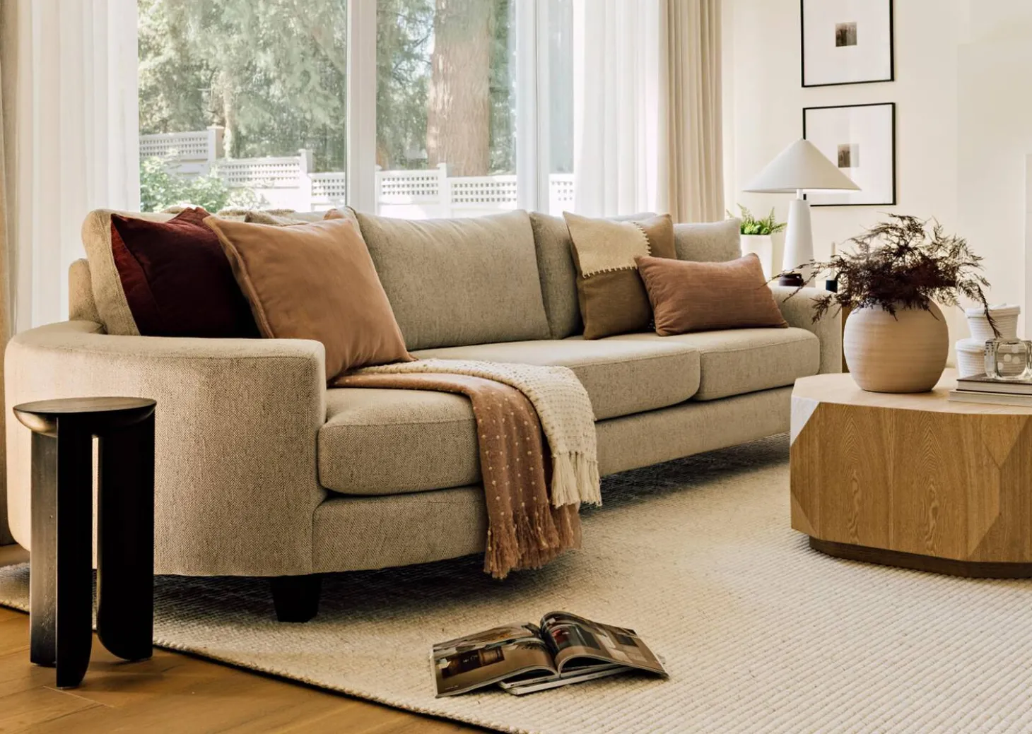 Withers Cotton Throw Natural/Ash