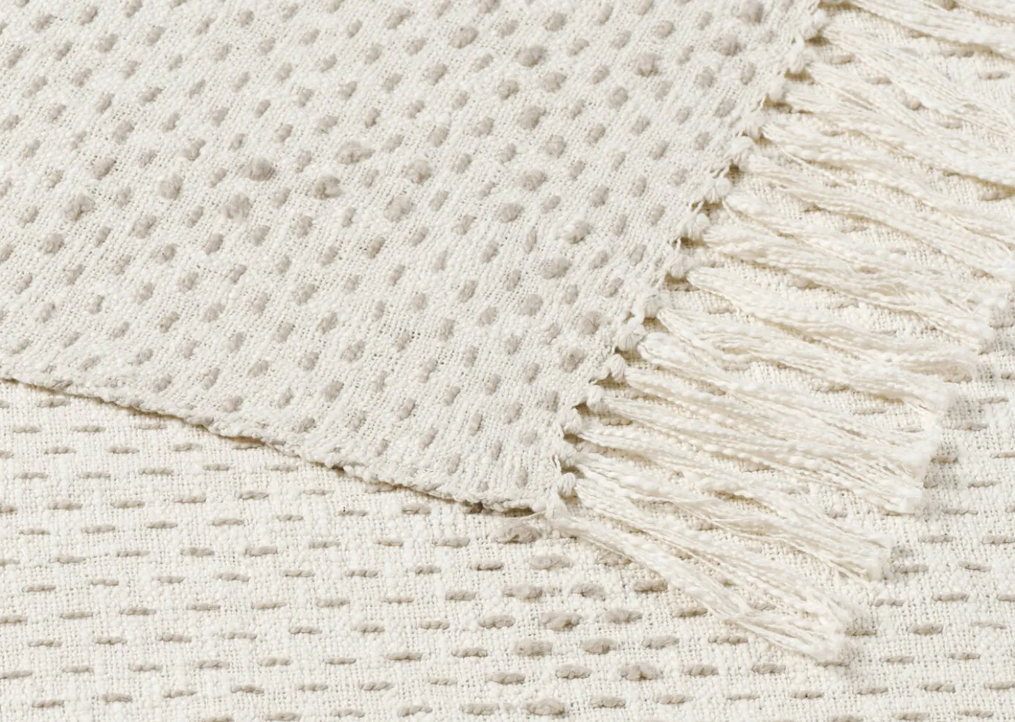 Withers Cotton Throw Natural/Ash