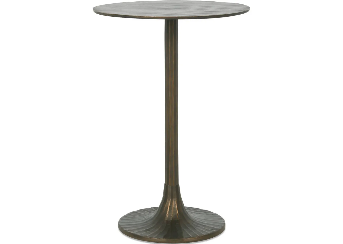 Yasmine Recycled Metal Accent Table -Umber