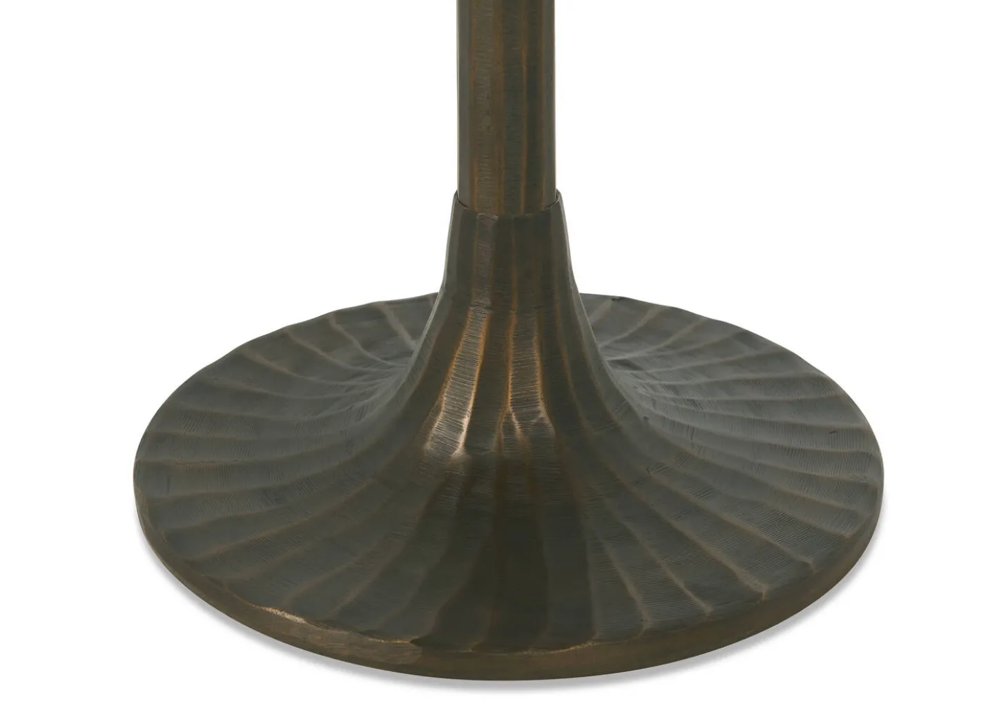 Yasmine Recycled Metal Accent Table -Umber