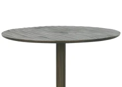 Yasmine Recycled Metal Accent Table -Umber